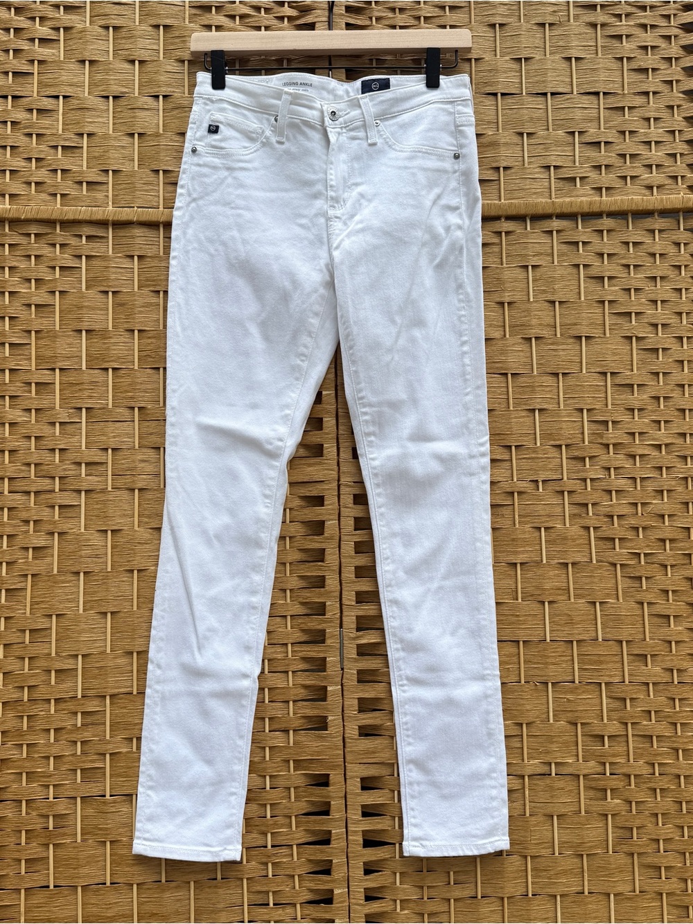AG Adriano Goldschmied Women's 25R White Jeans Legging Ankle Super Skinny Ankle